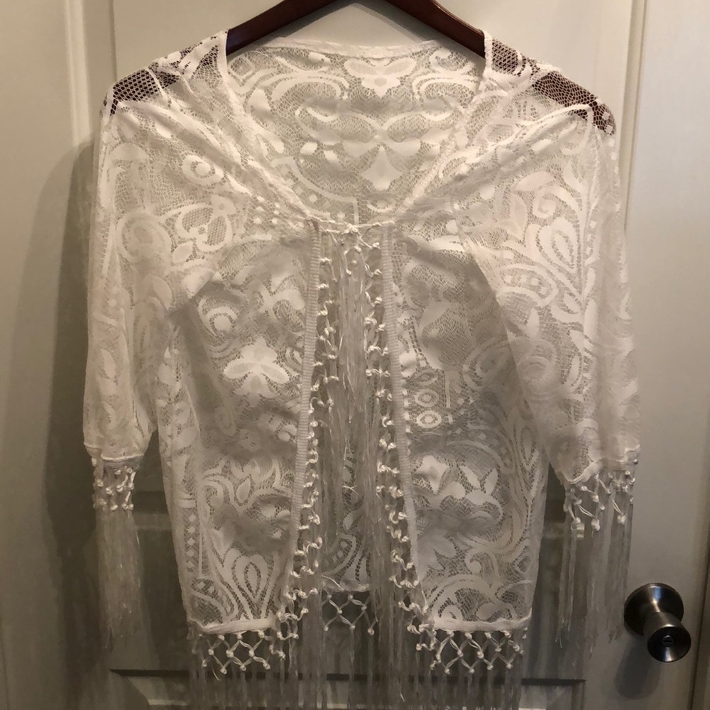 Lacy cardigan- like new!